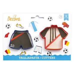 Set 2 tagliapasta maglietta e pantaloncino in plastica - Decora