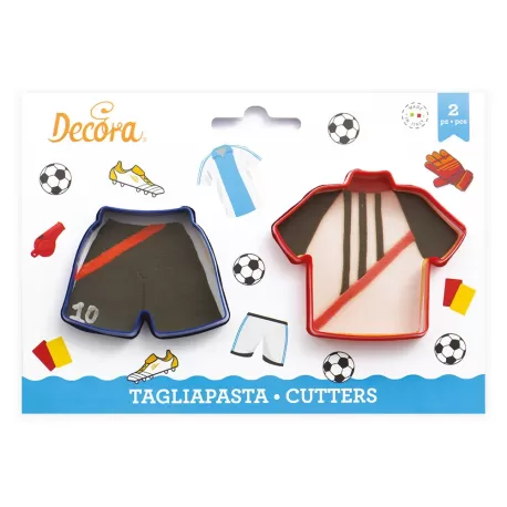 Set 2 tagliapasta maglietta e pantaloncino in plastica - Decora