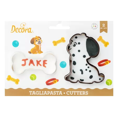 Set 2 tagliapasta cane e osso in plastica - Decora