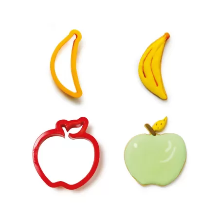 Set 2 tagliapasta banana e mela in plastica - Decora