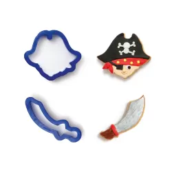 Set 2 tagliapasta pirata e sciabola in plastica - Decora 2