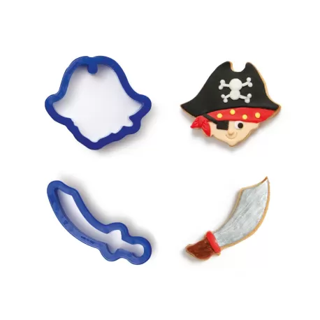 Set 2 tagliapasta pirata e sciabola in plastica - Decora