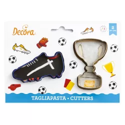 Set 2 tagliapasta trofeo e scarpetta in plastica - Decora