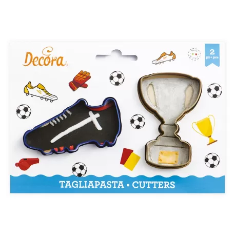 Set 2 tagliapasta trofeo e scarpetta in plastica - Decora