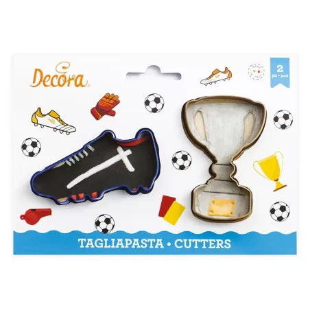 Set 2 tagliapasta trofeo e scarpetta in plastica - Decora