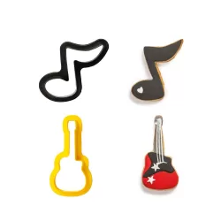 Set 2 tagliapasta nota e chitarra in plastica - Decora 2