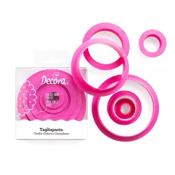 Set 6 tagliapasta tondo 1,5 2,5 3,5 5 6,5 8 h 2,2 cm - Decora