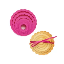 Set 6 tagliapasta tondo riccio 1,5 2,5 3,5 5 6,5 8 h 2,2 cm - Decora 2