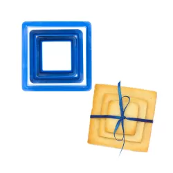 Set 3 tagliapasta quadrato 3,5 5 7 h 2,2 cm - Decora 2