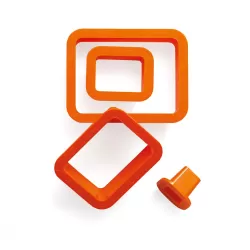 Set 4 tagliapasta rettangolo 1,5 3,5 5,5 7,5 h 2,2 cm - Decora 2