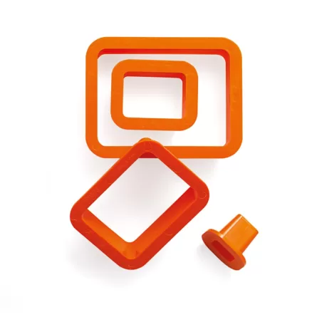 Set 4 tagliapasta rettangolo 1,5 3,5 5,5 7,5 h 2,2 cm - Decora