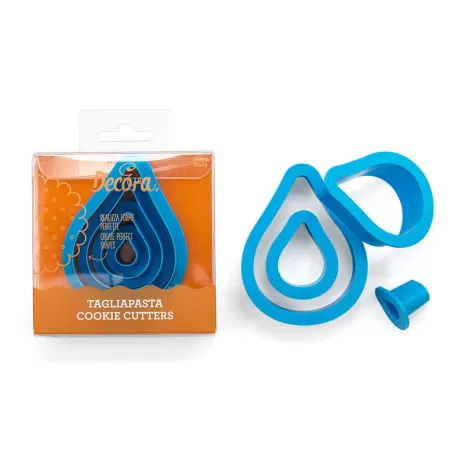 Set 4 tagliapasta goccia 1,5 3,5 5,5 12 h 2,2 cm - Decora