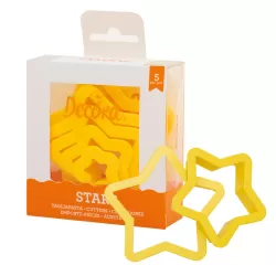 Set 5 tagliapasta stella 2,2 3,9 5,6 8,19,9 h 2,2 cm - Decora