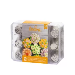 Cofanetto decora nr. 2 - 12 cornetti fiori diretti - Decora