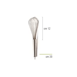 Frusta in acciaio inox 20 cm - Decora
