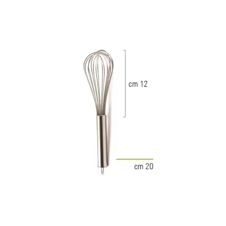 Frusta in acciaio inox 20 cm - Decora