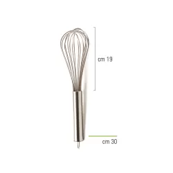 Frusta in acciaio inox 30 cm - Decora