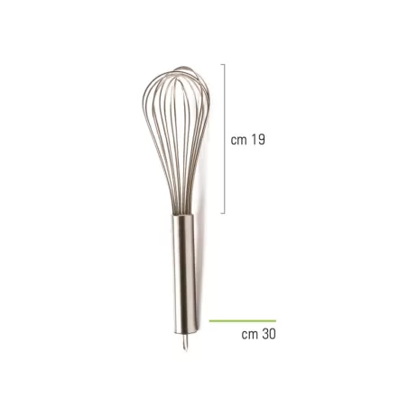 Frusta in acciaio inox 30 cm - Decora