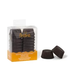 Cf 200 pirottini mini muffin bruno 32x22 mm - Decora