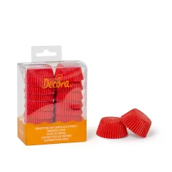 Cf 200 pirottini mini muffin rosso 32x22 mm - Decora