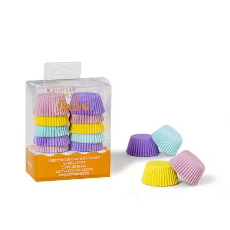 Cf 200 pirottini mini muffin pastello 32x22 mm - Decora
