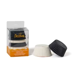 Cf 75 pirottini bianco nero 50x32 mm - Decora