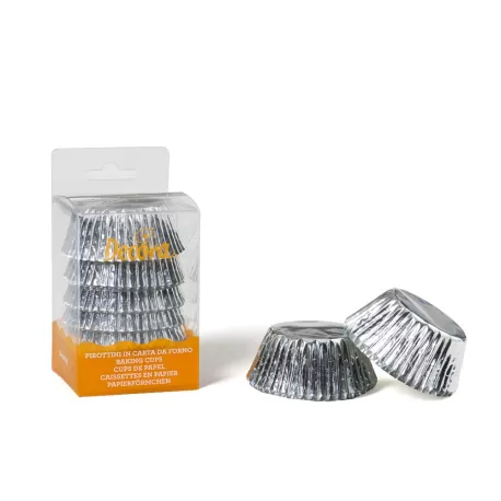 Cf 60 pirottini argento 50x32 mm - Decora