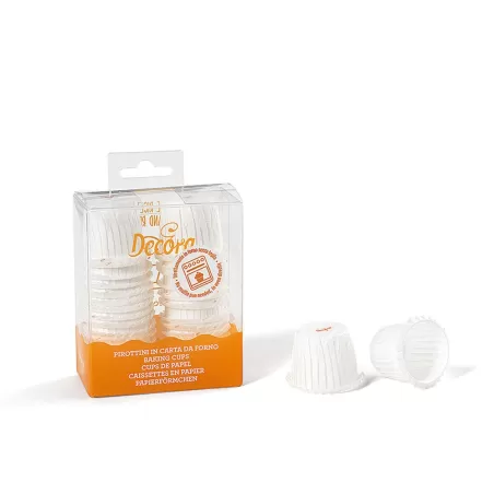 Cf 35 pirottini increspati 30x35 mm bianco - Decora