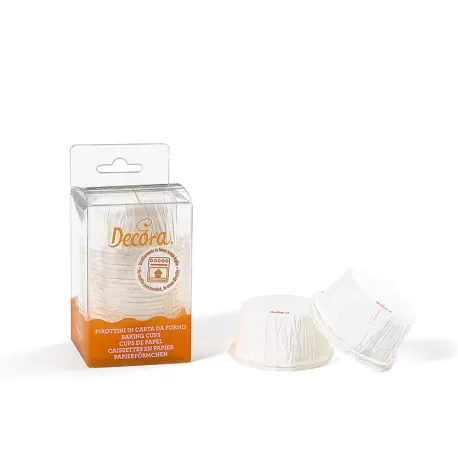 Cf 25 pirottini increspati 55x35 mm bianco - Decora
