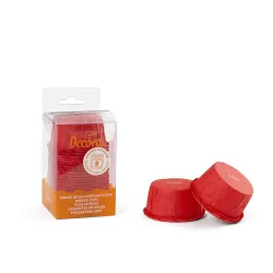 Cf 25 pirottini increspati 55x35 mm rosso - Decora