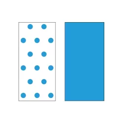 Cf 100 cartine per cartucce azzurro & pois 10x6 cm - Decora