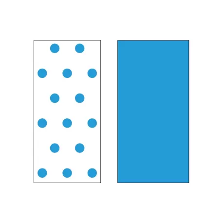 Cf 100 cartine per cartucce azzurro & pois 10x6 cm - Decora