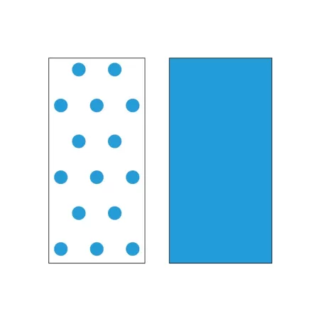 Cf 100 cartine per cartucce azzurro & pois 10x6 cm - Decora