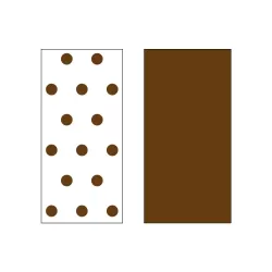 Cf 100 cartine per cartucce marrone & pois 10x6 cm - Decora