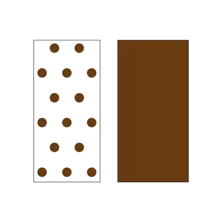 Cf 100 cartine per cartucce marrone & pois 10x6 cm - Decora