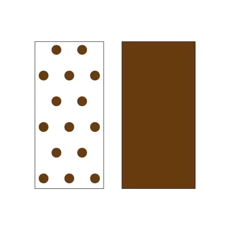 Cf 100 cartine per cartucce marrone & pois 10x6 cm - Decora