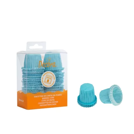 Cf 35 pirottini increspati 30x35 mm celeste - Decora