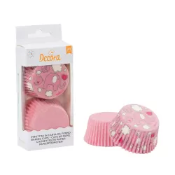 Cf 36 pirottini 50x32 mm elefantino e pois rosa - Decora