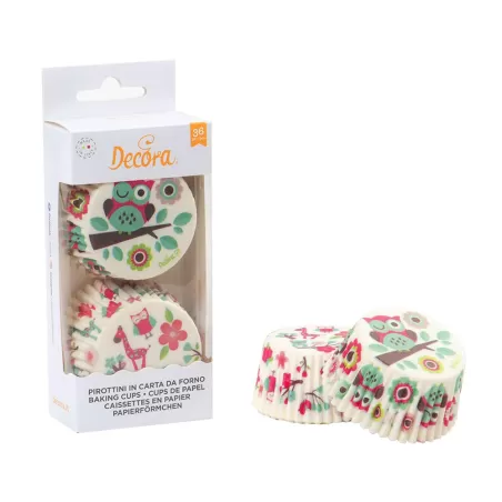 Cf 36 pirottini 50x32 mm gufo e giraffa - Decora