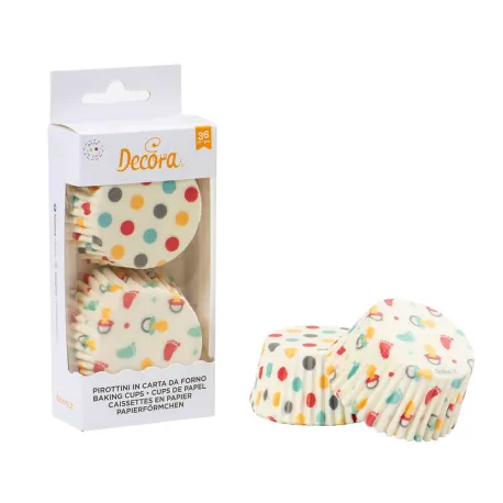 Cf 36 pirottini 50x32 mm baby vintage - Decora