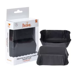 Cf 36 pirottini plum cake 80x50x32 mm nero - Decora