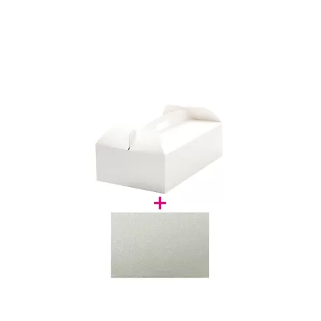 Scatola torta 31x16x12 h cm con cake board cm 31x16xh 3 mm - Decora