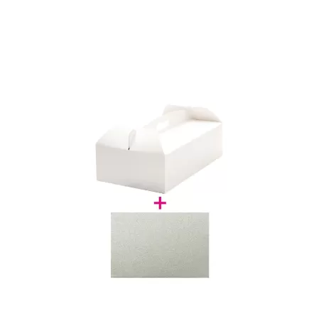Scatola torta 31x16x12 h cm con cake board cm 31x16xh 3 mm - Decora