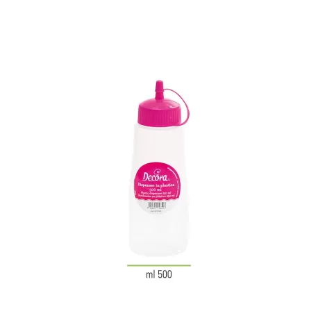 Dispenser decora con tappo fucsia 500 ml - Decora