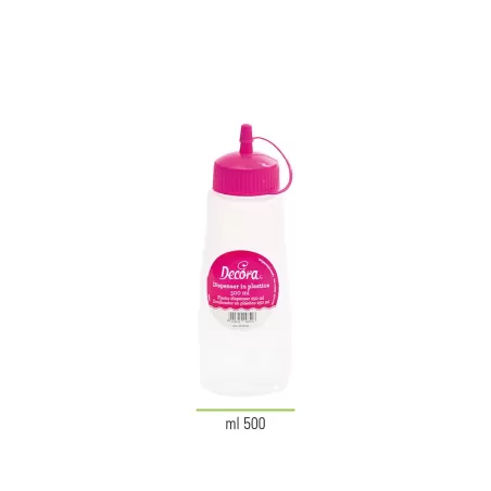 Dispenser decora con tappo fucsia 500 ml - Decora