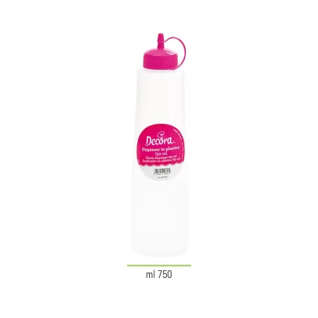 Dispenser decora con tappo fucsia 750 ml - Decora