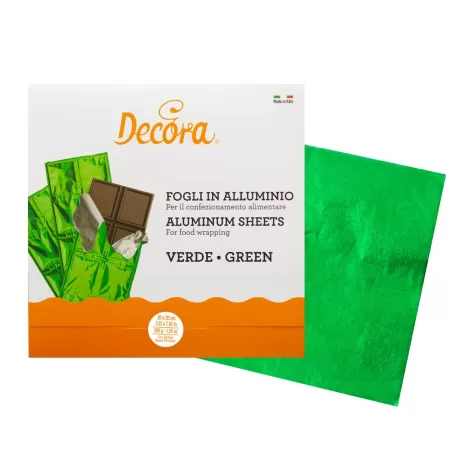 Cf 150 fogli verde 200 gr 20x20 cm - Decora