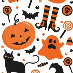 Cf 20 sacchetti 12,5+3x24 cm halloween - Decora 2
