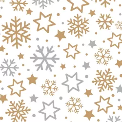 Cf 20 sacchetti 12,5+3x24 cm white christmas - Decora 2