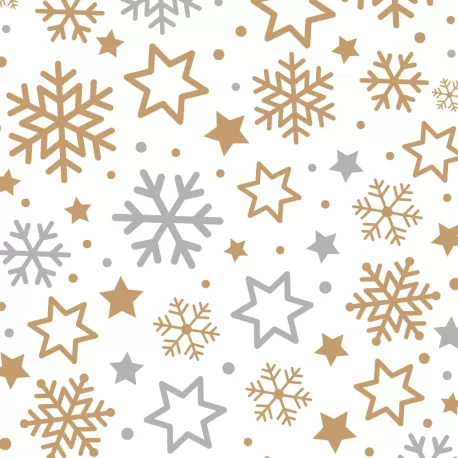 Cf 20 sacchetti 12,5+3x24 cm white christmas - Decora